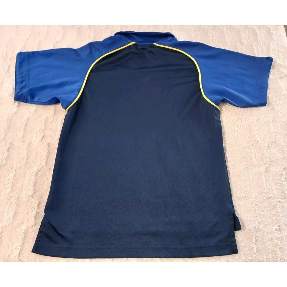 Vintage Nike Team Sports V Neck Polo Shirt Mens Small Blue Golf Rugby Soccer 90s